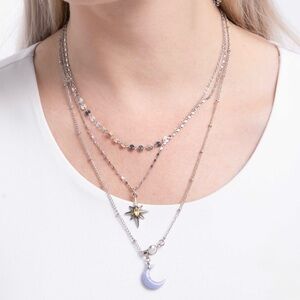 Silver Multi-Layered Necklace